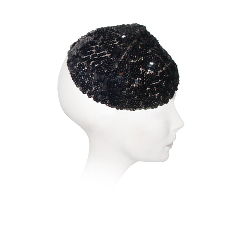1930s sequin hat For Sale