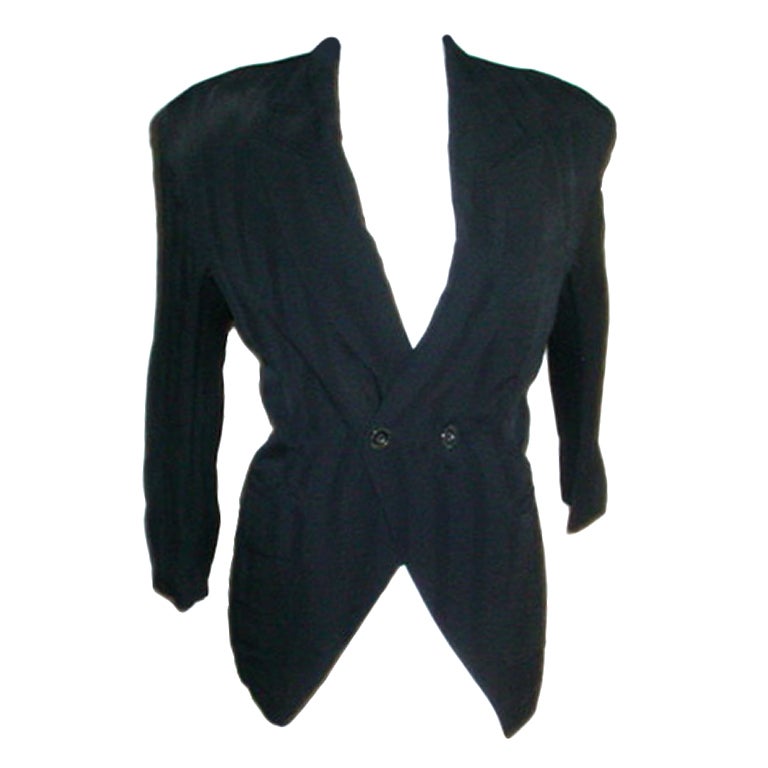 Vintage 1980s Matsuda asymmetrical jacket For Sale