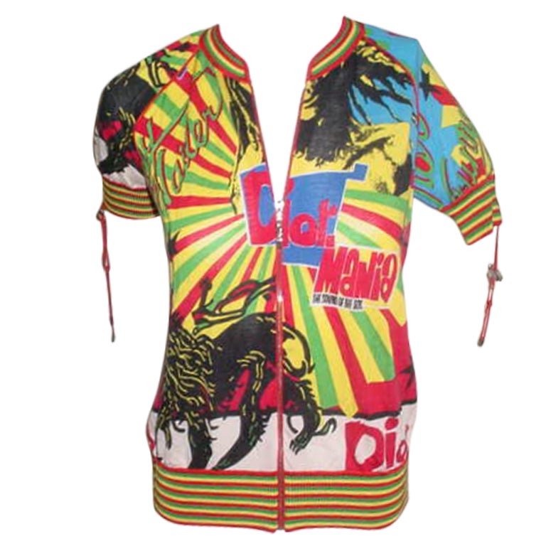 Christian Dior Rasta Reggae Ragga Pirate Sweater For Sale