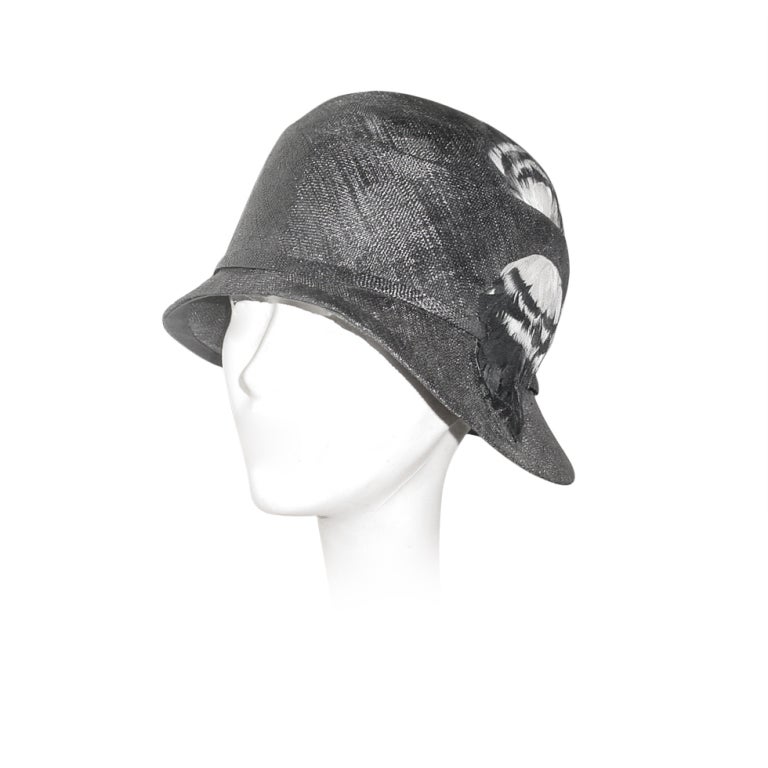 Frank R Jelleff 1920s Flapper cloche hat For Sale