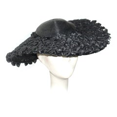 Vintage 1940s oversized saucer hat Adrienne 5th Avenue New York