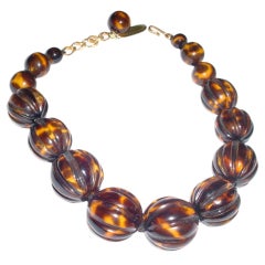 Jay Strongwater vintage faux tortoise necklace