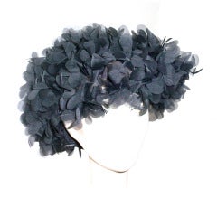 Extravagant black floral hat