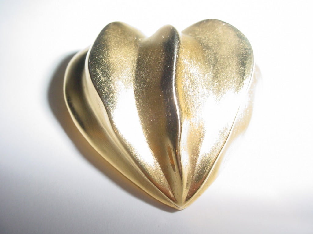 Vintage Givenchy Paris heart brooch