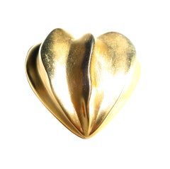 Retro Givenchy Paris heart brooch