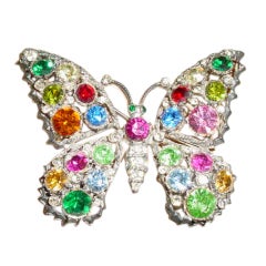 Vintage 1940s large butterfly brooch