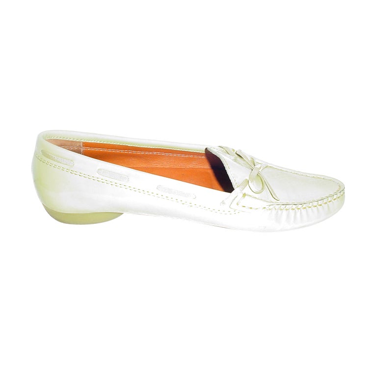 Ferragamo Sage Green Driving Loafer shoes For Sale