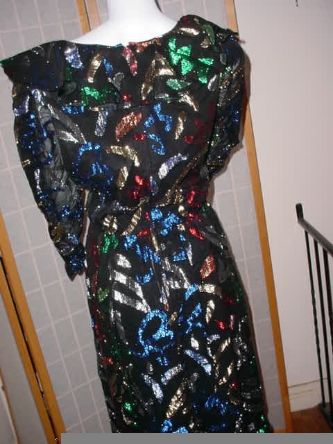 Helga vintage metallic dress size XL