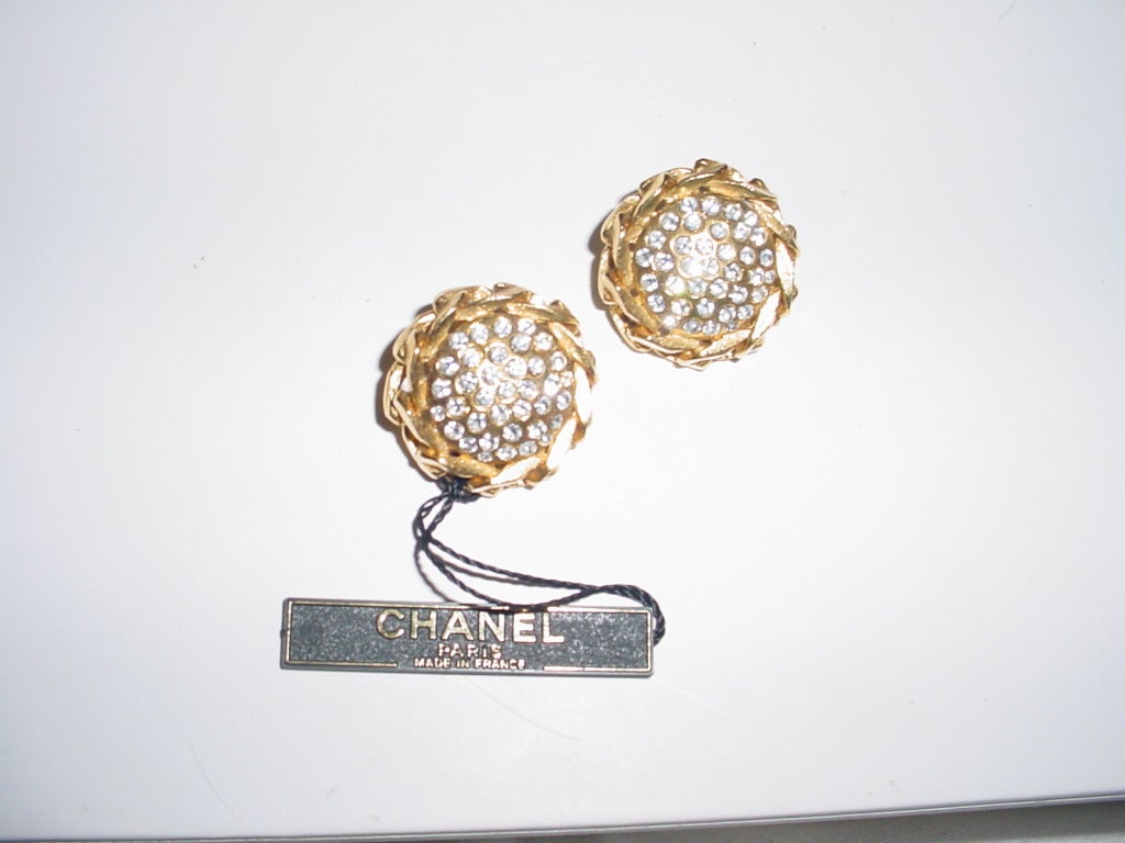 Vintage Chanel rhinestone earrings