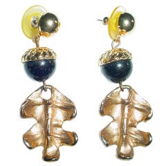 Vintage Dauplaise acorn earrings