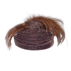 Tatiana of Saks 1940s brown velvet hat