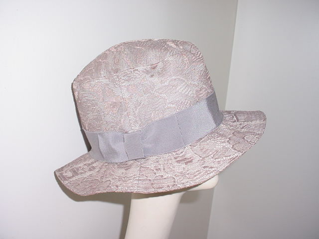 Armani grey lace vintage hat