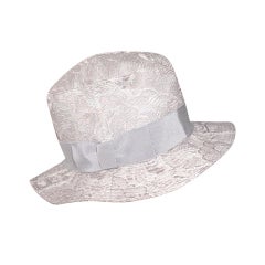 Armani grey lace vintage hat