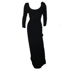 Vintage Escada Couture long evening dress with velvet