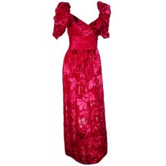 Vintage Richilene cut velvet dress