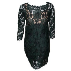 Vintage Geoffrey Beene lace dress and overblouse