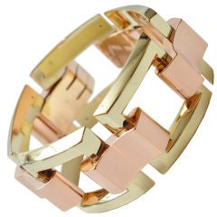 Stunning Yellow & Rose Gold Link Bracelet 1