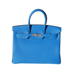 35cm Hermes Mykonos Togo Leather Birkin Bag Handbag