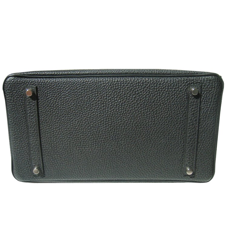 35cm Hermes Bag Black Togo Leather Birkin Handbag In New Condition For Sale In Chicago, IL