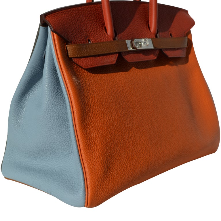35cm Hermes Harlequin / Arlequin Leather Birkin Handbag In New Condition For Sale In Chicago, IL