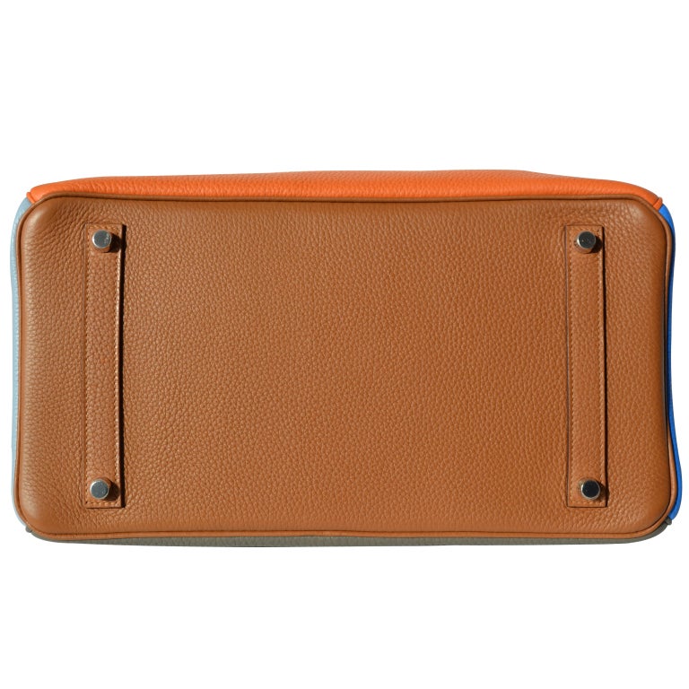 35cm Hermes Harlequin / Arlequin Leather Birkin Handbag For Sale 1