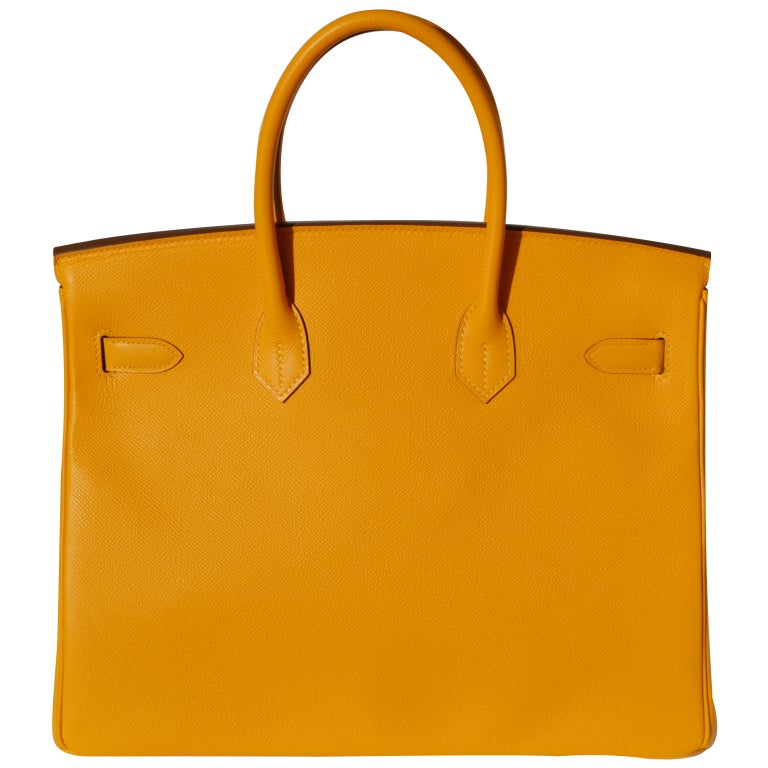 Createurs de Luxe is happy to bring you this brand new fabulous Hermes Birkin Handbag.

35cm Hermes Jaune D'or Epsom Leather Birkin Handbag | Palladium Hardware | P Stamp

The bag measures 35cm / 14