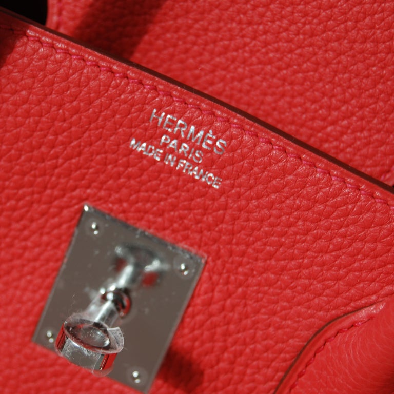 35cm Hermès Bougainvillea Taurillon Clemence Leather Birkin Bag 1