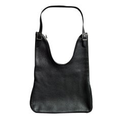 Hermes Black Taurillon Clemence Leather Jumbo Massai Handbag