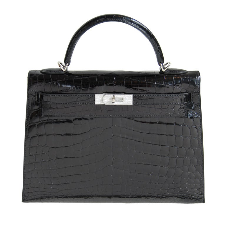 32cm hermes shiny black pave handbag 9921 at 1stdibs 32cm hermes shiny black pave handbag 9921 at 1stdibs