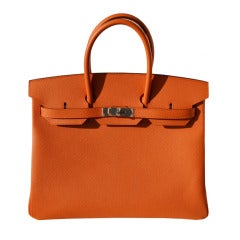 35cm Hermes Orange Epsom Leather Birkin Handbag