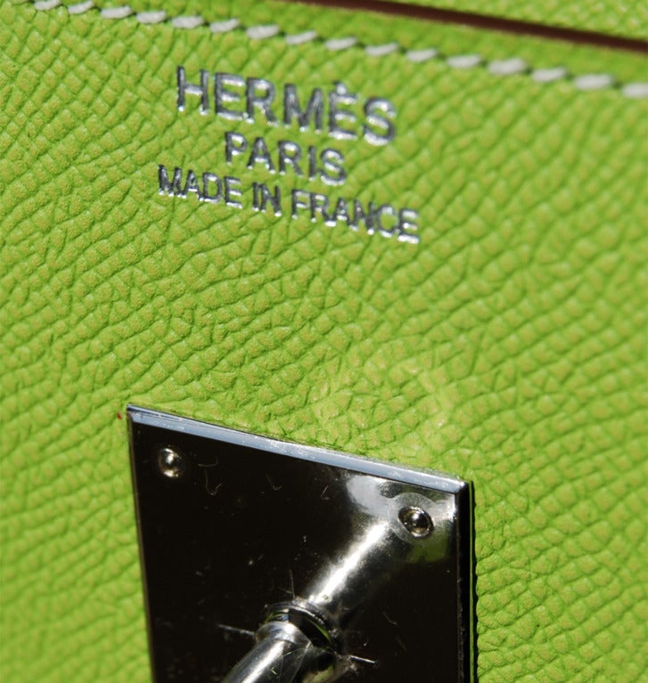 Women's or Men's 35cm Hermès Kiwi Epsom Leather Birkin Handbag