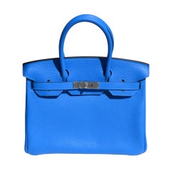 30cm Hermès Hydra Taurillon Clemence Leather Birkin Bag Handbag