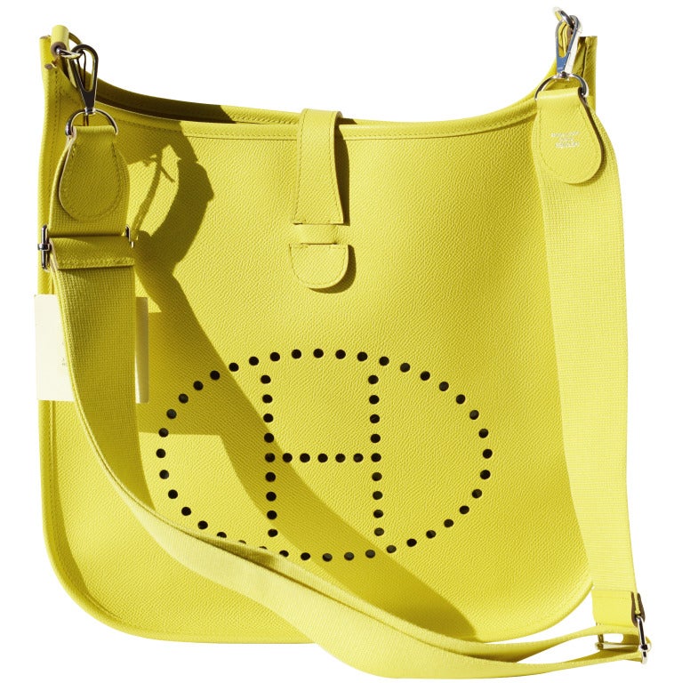 Hermès Soufre Epsom Leather Evelyne III Shoulder Bag GM 1