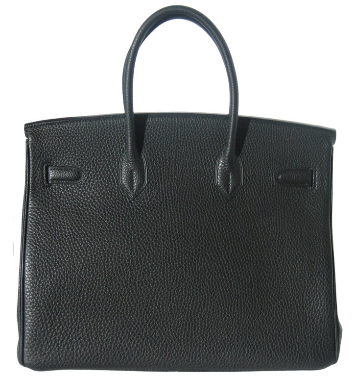 35cm Hermès Black Togo Leather Birkin Handbag with Gold Hardware In New Condition For Sale In Chicago, IL