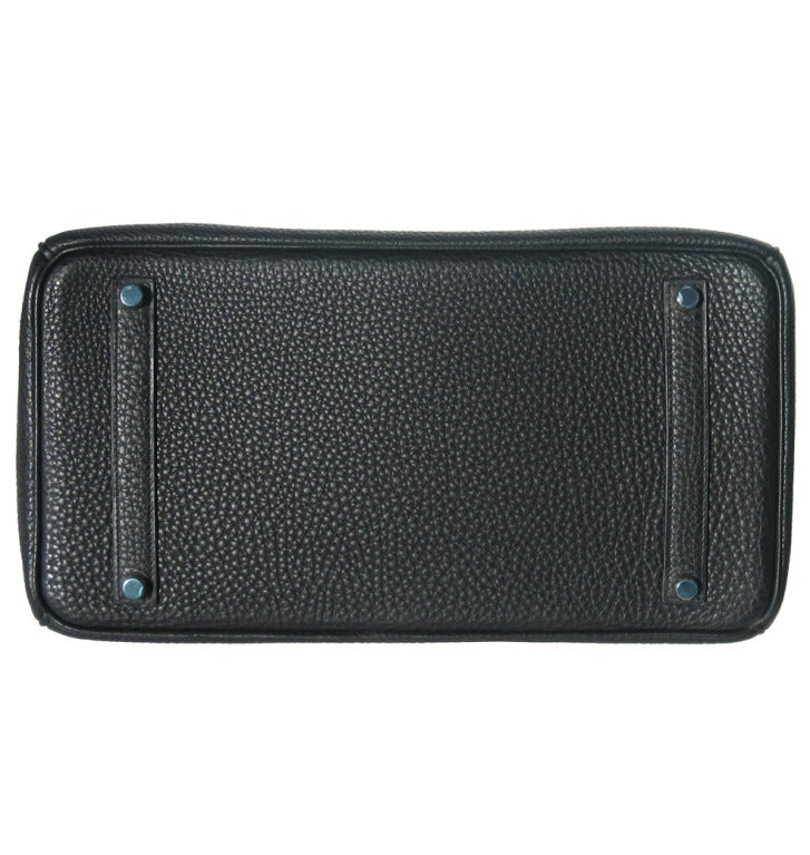 Women's or Men's 35cm Hermès Black Togo Leather Birkin Handbag with Gold Hardware For Sale