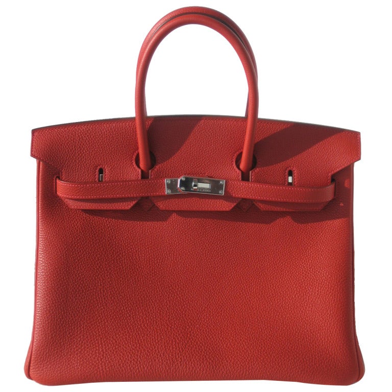 Hot Hermès Birkin Handbag!

Brand New

35cm Hermès Vermillon Togo Leather Birkin Handbag | Palladium Hardware

The bag measures 35cm / 14