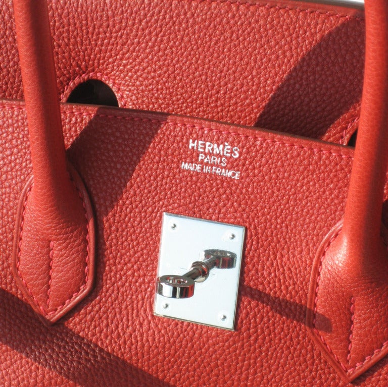 35cm Hermès Vermillon Togo Leather Birkin Handbag For Sale 1