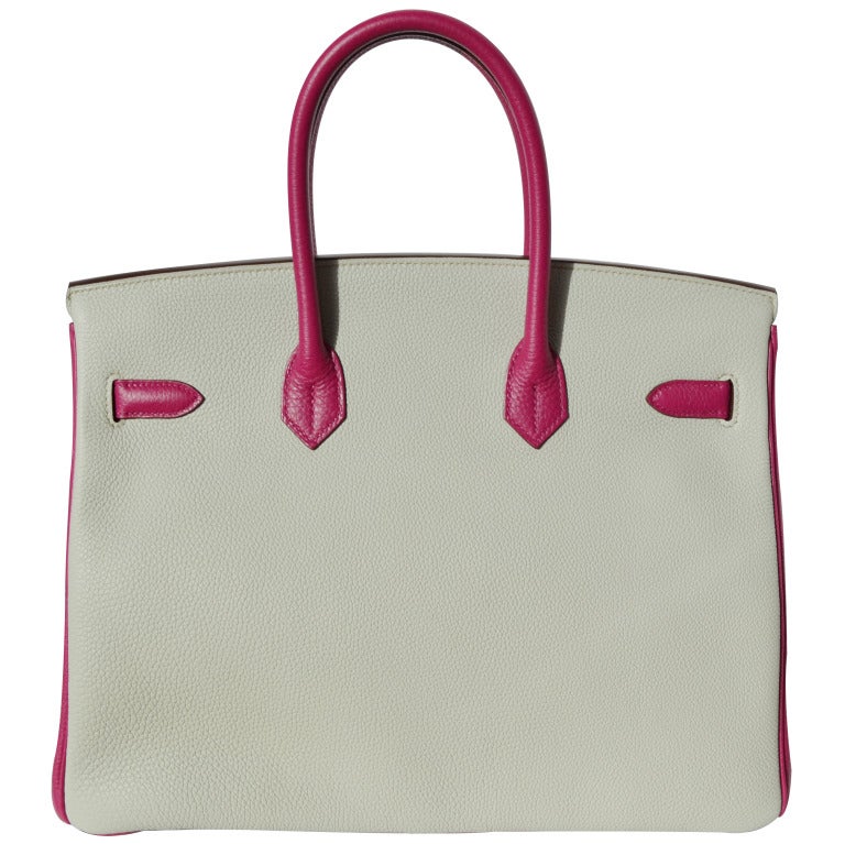 AMAZING!!!

Brand New!

A beyond gorgeous special order!

35cm Hermes Tri-Color Iris, Tosca, and Pearl Grey Togo Leather Birkin Handbag | Palladium Hardware | P Stamp

The bag measures 35cm / 14