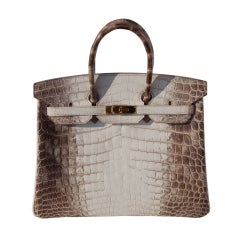 35cm Hermès Himalayan Niloticus Birkin Bag Handbag