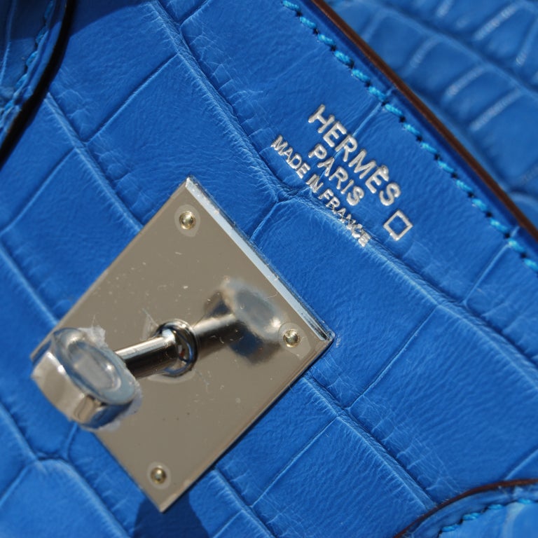 30cm Hermès Mykonos Alligator Birkin Bag Handbag 1