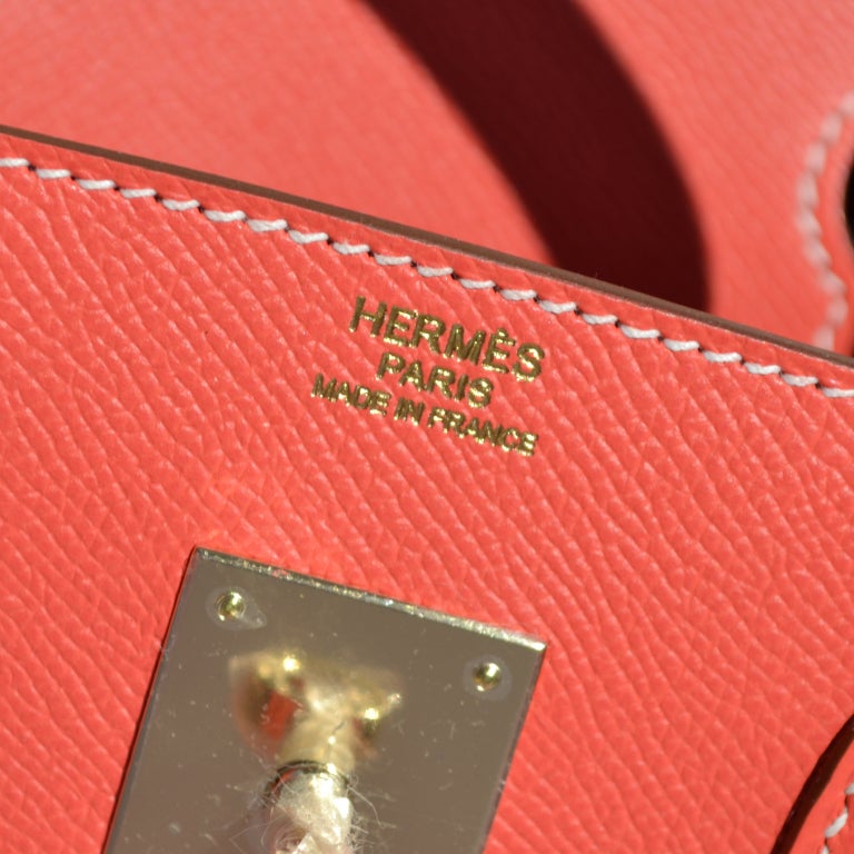 Women's or Men's 30cm Hermes Rose Jaipur Epsom Leather Birkin Bag Handbag