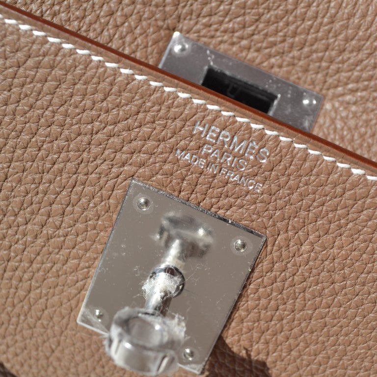 32cm Hermès Etoupe Togo Leather Kelly Bag Handbag 1