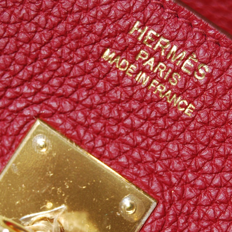 Women's or Men's 35cm Hermes Rubis Togo Leather Birkin Bag Handbag