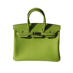 35cm Hermès Kiwi Epsom Leather Birkin Bag Handbag