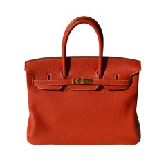 35cm Hermès Sanguine Togo Leather Birkin Bag Handbag