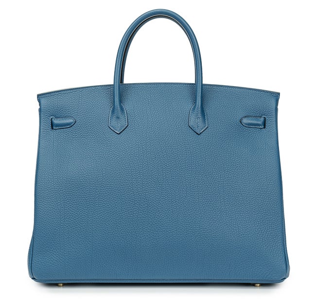 A stunning BRAND NEW 40 cm Birkin in Bleu Galice beautifully accentuated with the very rare gold hardware!

The bag can be carried in many ways. 
For daily chic use...
As a weekend bag...
As a beach birkin...

Whenever you wear a Birkin, you