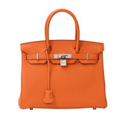 Cute signature Orange 30 cm Birkin