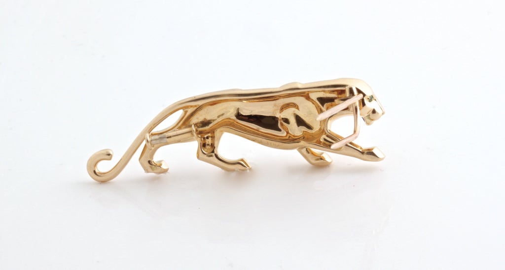 Contemporary CARTIER Yellow Gold Panther Brooch For Sale