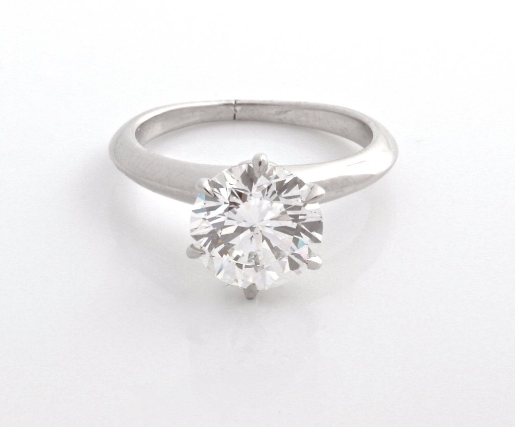 TIFFANY & Co. Diamond Platinum Engagement Ring G.I.A.Cert