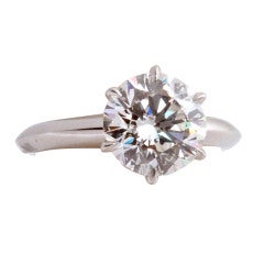 TIFFANY & Co. Diamond Platinum Engagement Ring G.I.A.Cert